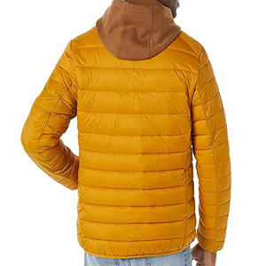 Chaqueta de invierno informal de diseñador personalizado para hombre 100% abrigo de burbuja de poliéster acolchado con capucha ropa de hombre - Product Image 5