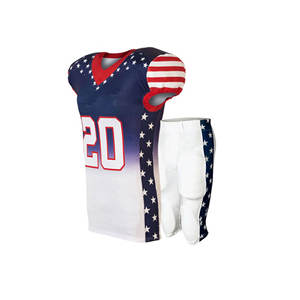 Uniformes de football américain unisexes personnalisés respirants, tailles XL et plus, maillots personnalisés avec des motifs imprimés, antibactériens, séchage rapide, vêtements de sport - Product Image 1