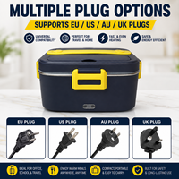 2-in-1 Auto Edelstahl Behälter Lunchbox 75W Schnellheizende Elektrische Lunchbox 1,8L Tragbare Elektrische Lunchbox Speisenwärmer