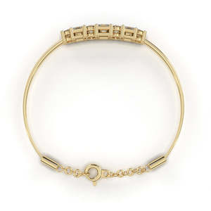 Fabulous 18K <b>Gold</b> Lab Grown Diamond Bracelet & <b>Bangle</b> - Product Image 2