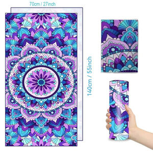 Toallas de Playa y Piscina de Lujo Ecológicas de Alta Calidad, Personalizables, Nuevas, Ligeras, de Secado Rápido, de Algodón Estampado con Diseño de Cuadros - Product Image 5