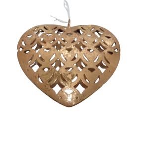 Último juego decorativo de 2 corazón colgante de metal plateado con brillo para el hogar y la decoración de Navidad personalizado hecho a mano - Product Image 6
