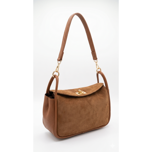 Borsa a Tracolla Morbida in Vera Pelle Scamosciata e Pelle Dollaro, Made in Italy, Art. 26118 - Product Image 3