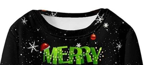 Sudadera Navideña Premium de Alta Calidad para Hombre, Sudadera de Manga Larga con Estampado de Papá Noel para Niño, Hecha en Pakistán - Product Image 2