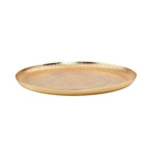 Antique Golden Oval Shape Salad Tools New Metal Casting <b>Food</b> <b>Serving</b> <b>Tray</b> with Silver Plating Elegant Tabletop Decorative <b>Tray</b> - Product Image 1