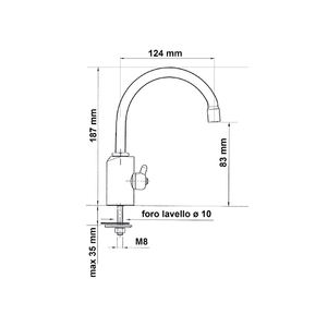 Robinet 1 voie 1045, raccord rapide 6 mm, robinet d'eau pure, finitions multicolores - Product Image 2