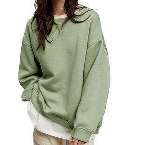 Custom Printed Casual Oversized Pullover Shoulder Woven Sweatshirt <b>Hoodies</b> Activewear Workout Wholesale Baggy Winter Loose Women - Product Image 6
