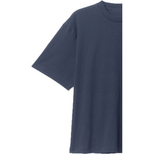 Camiseta Extra Grande para Hombre de Algodón Orgánico 100%, Color Azul Sólido, 340 g/m², con Logotipo Personalizable en Relieve/Bordado de Alta Calidad - Product Image 6