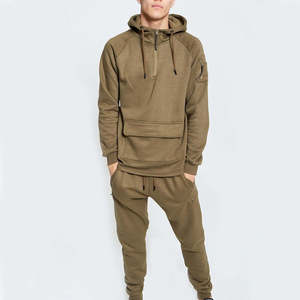 ชุดวอร์มสองชิ้นสำหรับผู้ชายผ้าคอตตอนผ้าฟลีซแขนยาวมีกระเป๋าสำหรับฤดูใบไม้ร่วง - Product Image 6