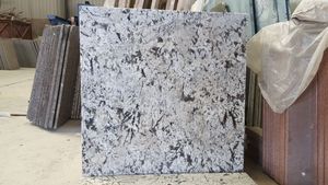 Encimera de cocina de diseño moderno blanco Beige de Alaska, piedra de granito flameado pulida de calidad superior para villas de losa grande - Product Image 5