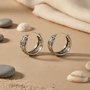 Bracelets en filigrane ajouré pour femmes, bijoux en argent 925, tendance - Product Image 1