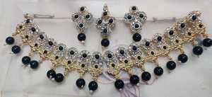 Élégant ensemble de bijoux AD Fashion pour femmes collier et boucles d'oreilles étincelants pour mariages et fêtes d'Inde - Product Image 3