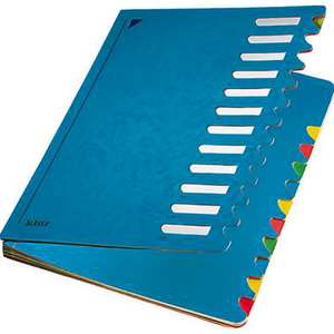 Marbled Blue Cardboard Desk Organizer with 12 Multicolored Compartments Filing <b>Folder</b> for DIN <b>A4</b> 350g/m - Product Image 2