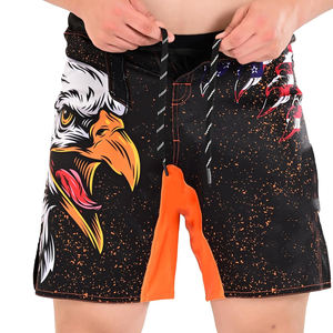 Short MMA imprimé aigle personnalisé de qualité supérieure SublimationQuick-Dry Fabric OEM Logo Support Velcro Waist MMA Shorts en meilleure vente - Product Image 2