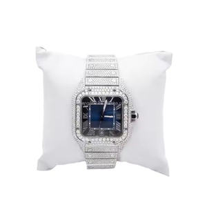 Mens Stainless Steel Antique Luxury Business <b>Wristwatch</b> Quartz Mechanical Movement Moissanite Diamond Look Dial Simple Clean - Product Image 4