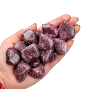 Vente en gros de lépidolite en cristal naturel dégringolée pierre sculptée pierre de guérison agate galet pierre précieuse pour Reiki Chakra pierre dégringolée en vrac - Product Image 3
