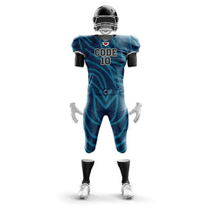 Conjunto de camiseta de fútbol americano personalizable para niños, uniformes transpirables, corto, talla grande, tarifa de fábrica, precio bajo, servicio OEM - Product Image 2