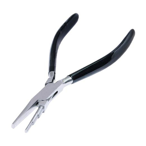 Alicates de punta plana para hacer joyas de grado quirúrgico con mango de agarre negro, alicates para hacer joyas, alicates pequeños de varias puntas - Product Image 3