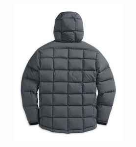 Vestes en plumes de canard, légères et chaudes, bon marché, avec logo personnalisé, manteau à capuche noir en nylon pour hommes - Product Image 2