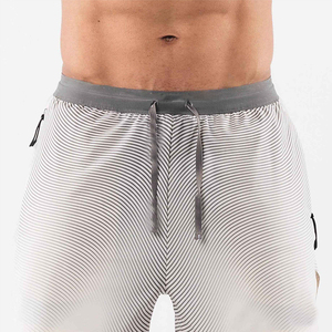100% Shorts d'entraînement personnalisés de qualité ceinture élastique respirant Fitness entraînement genou longueur Shorts poches décontracté sublimé - Product Image 2