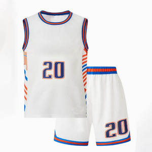 Uniforme de basket-ball personnalisé unisexe, maillot de sport, short, respirant, séchage rapide, léger, 100% coton, vêtements de sport d'équipe - Product Image 1