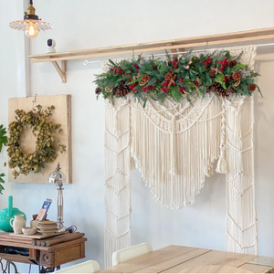 Arco de Boda Bohemio de Macramé, Adorno de Pared Hecho a Mano de Algodón para Sala de Estar, Decoración Artística para Puerta con Patrón Vertical - Product Image 3