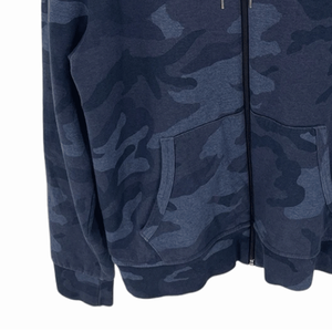 เสื้อฮู้ดซิปผ้าฟลีซลายพรางสีน้ำเงินสำหรับฤดูหนาว ขายดี ผ้าฝ้าย 100% ระบายอากาศได้ดี ซิปยาวเต็มตัว สำหรับผู้ชาย น้ำหนัก 380 กรัม - Product Image 6