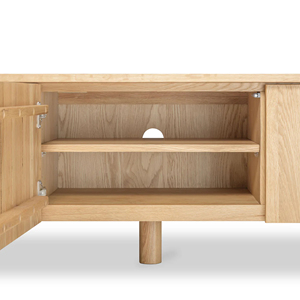 Table de meuble élégante minimaliste avec tiroirs Matériau complémentaire du salon et de la chambre à coucher Bois de teck-Miko - Product Image 5