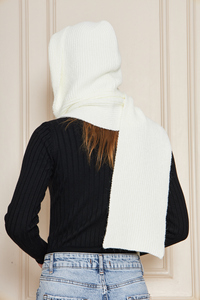 Women's Soft Textured Knitted Hooded <b>Scarf</b> Keeps Warm Stylish and Comfortable Stylish Look Autumn Winter ODM OEM Service - Product Image 5