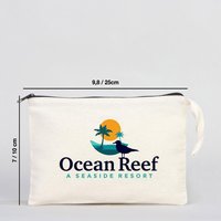 Bolso de Mano Personalizable para Mujer, a Todo Color, de 7 Pulgadas, Sin Forro, Bolsa de Algodón de Alta Calidad con Cierre, Adorno con Logotipo y Patrón de Piedras