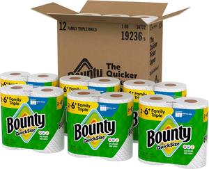Bounty <b>White</b> Full Sheet <b>Paper</b> Towels, 12 Double <b>Rolls</b> - Product Image 4
