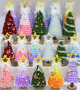 Arbre de Noël fabriqué à partir de fil enroulé de velours suspendus ornements de Noël en bois décor de Noël rotin étoile 2025 moins cher - Product Image 1