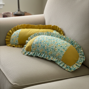 Almohada Ergonómica de Trigo Sarraceno para Siesta |   Funda de Algodón Ranforce Transpirable |   Almohada Floral para Viajes, Oficina y Relajación - Product Image 3