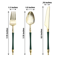 Ensemble de couverts en or écologiques de qualité supérieure, 5 pièces, design élégant, réutilisables pour les hôtels de luxe, la restauration et les fêtes, prix raisonnable