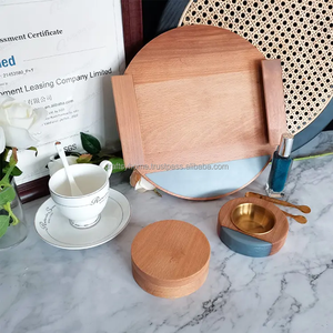 Juego de regalos de lujo Eid, bandeja de soporte de incienso de resina de madera de arte popular, bandeja de quemador Bakhoor pulida, caja Bakhoor, bandeja Bakhoor al por mayor para - Product Image 4