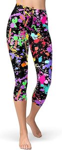 Leggings capri taille haute pour femmes, imprimé océan, extensibles, pour yoga, fitness, entraînement, course à pied, vêtements de sport - Product Image 2