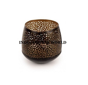 Soporte votivo de vela de Metal de Color negro con diseño de corte más vendido, soporte votivo de tamaño mediano hecho a mano para uso en el hogar, Hotel y Resort - Product Image 2
