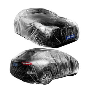Vente en gros de housse de voiture jetable pour vêtements de voiture housse transparente anti-poussière anti-pluie pour voiture complète - Product Image 5