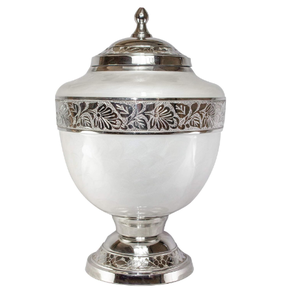 Ventas de fábrica Estilo clásico Metal brillante Cenizas de cremación Urnas para cenizas humanas Mascotas Suministros funerarios Urna de metal - Product Image 4