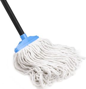 Serpillère en boucle de fil recyclé industriel du Kentucky avec plateau en plastique, écologique, auto-essorage et design durable - Product Image 1