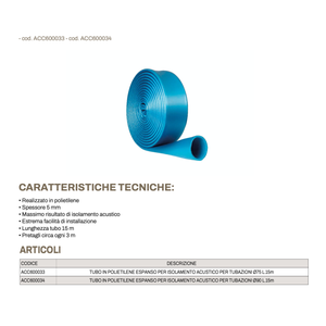 Tecnosystemi Tubo de Polietileno Expandido de 15 m para Aislamiento Acústico para Tuberías de 75 y 90 mm, Material de Insonorización - Product Image 2