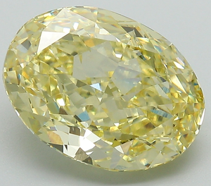 Diamant de laboratoire de forme ovale jaune 5.10ct Fancy Yellow VVS2 - Product Image 2