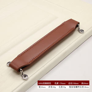 Poignée de tiroir en cuir classique, style européen moderne, couleur personnalisable pour chambre à coucher, salle de bain, armoire, hôtel, usage extérieur - Product Image 6