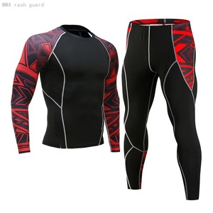Ensemble de chemises à manches longues et leggings MMA Rash Guard sublimés entièrement personnalisés Uniformes Rash Guard - Product Image 3