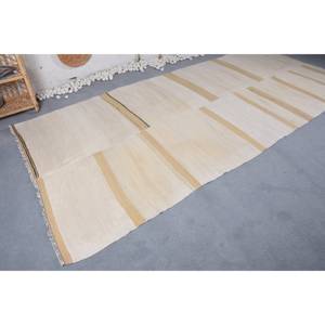 Alfombra turca Vintage moderna, Patchwork Beige, 5x11,5 pies, área grande, respetuosa con el medio ambiente, respaldo de látex de lana, alfombra rectangular para habitación de pasillo - Product Image 2