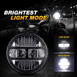 Harley Sportster <span class=keywords><strong>883</strong></span>เหล็ก1200 Honda vtx 1800 1300อุปกรณ์เสริมรถจักรยานยนต์5.75นิ้วไฟหน้า LED H4โปรเจคเตอร์ - Product Image 4