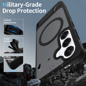 Coque antichoc en TPU+PC à toucher doux et design blindé, anti-traces de doigts, pour S25 S24 - Product Image 6