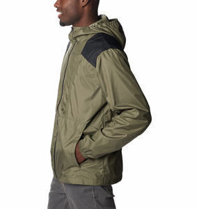 Chaqueta cortavientos impermeable transpirable de talla grande para hombre con cierre de cremallera tejido de punto para actividades al aire libre de verano - Product Image 4