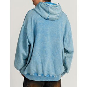 OEM/ODM servicio al por mayor unisex ácido lavado sudaderas invierno ganchillo 100% fibra de bambú antiarrugas hecho en Pakistán - Product Image 3
