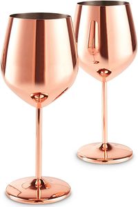 Copa de Metal de 350 ml y 500 ml con Recubrimiento de Oro Rosa, Plata, Oro y Cobre de Grado Alimenticio, Flauta para Champán, Copa de Vino Tinto de Acero Inoxidable - Product Image 6